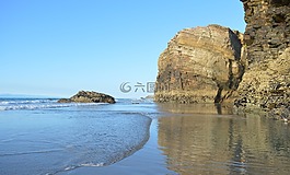 海灘,海,景觀