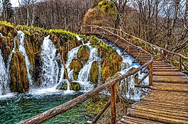 普利特維切,國家公園,瀑布