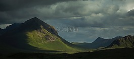 山,高原,多云