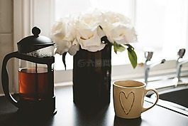 草藥,茶,上午
