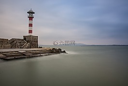端口,燈塔,海