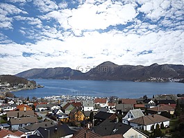 峽灣,山,挪威