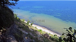樹木,波羅的海,海灘