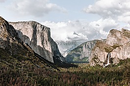 山,高原,云