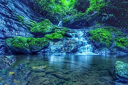 日本,瀑布,景观
