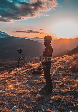 山,高原,云