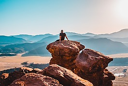 山,高原,云