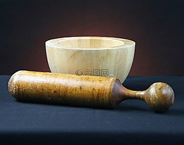 pestal 和迫擊炮,粉碎,地面
