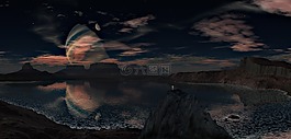 景觀,行星,天空