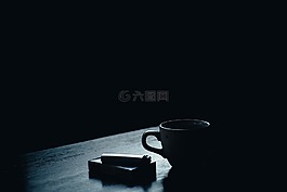 黑暗,表,香煙