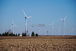農場,風力機,風力渦輪機