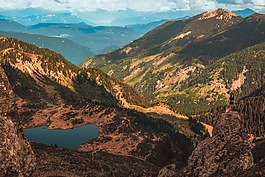 山,高原,云