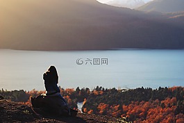 人,女孩,單