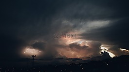黑暗,夜,云