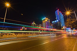 西宁,黄河路,夜景