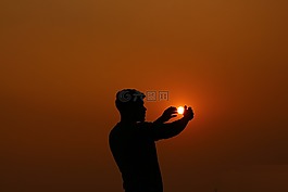 側(cè)影,太陽,自然