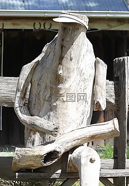老男人,雕塑,雕刻