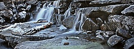 大瀑布,石,墻