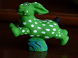 復(fù)活節(jié)兔子,滑稽,綠色
