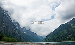 瑞士,高山,湖