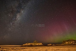 極光,夜,天空