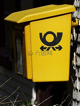 郵箱,黃色,信件