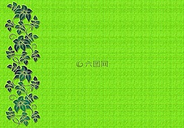 绿色,鲜花,卡