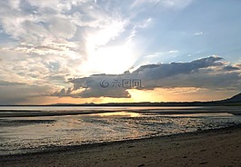 海灘,海,水