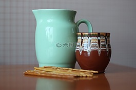 投手,杯,花盆