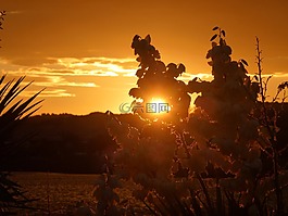 法國(guó),日落,傍晚的天空