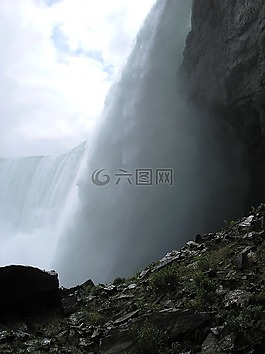 尼亚加拉,瀑布,特写