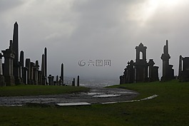 墓地,哥特,古墓群