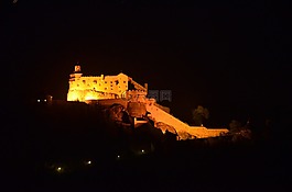 城堡,夜間照片,中世紀(jì)