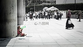 埃及,街,黑色和白色