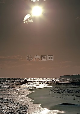 熱,棕色,日落