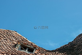 藍色,天空,晚間