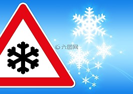 交通標志,雪,冬天