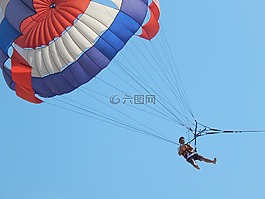 降落傘,天空,空氣