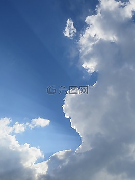 光,天空,云