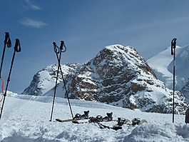 雪,滑雪,打破