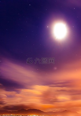 天空,云,夜
