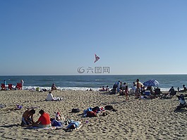 海灘,美國加州,陽光