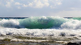 波,破碎,海
