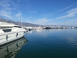 游艇,海,端口
