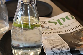 水,瓶,茶點
