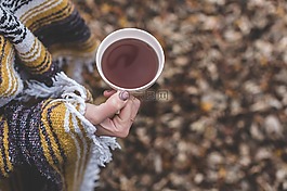 戶外,毛衣,茶