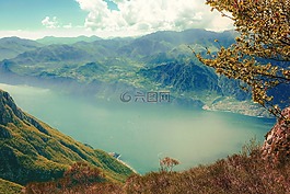 山,高原,云