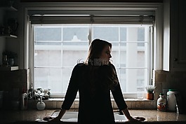 人,女孩,單