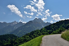 景觀,離,山區公路