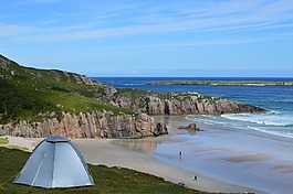 蘇格蘭,露營,海灘